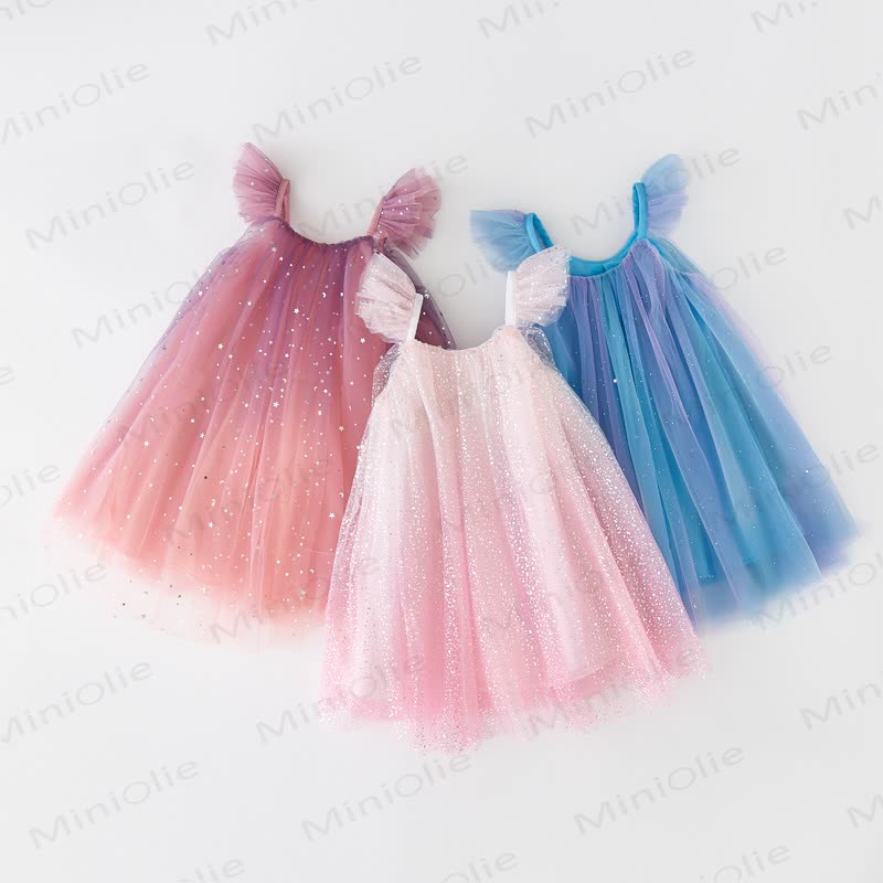 Toddler Kid Girl Sequins Bow Mesh Dress - image 3