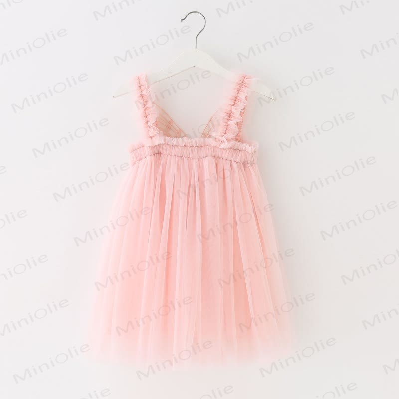Baby Toddler Girl Solid Color Mesh Dress - Light Pink - 8Y - image 14