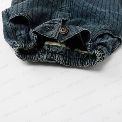 Baby Toddler Blue Stripe Denim Loose Pants - image 6