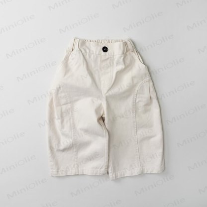 Baby Toddler Solid Color Loose Trousers - Beige - 8Y - image 3