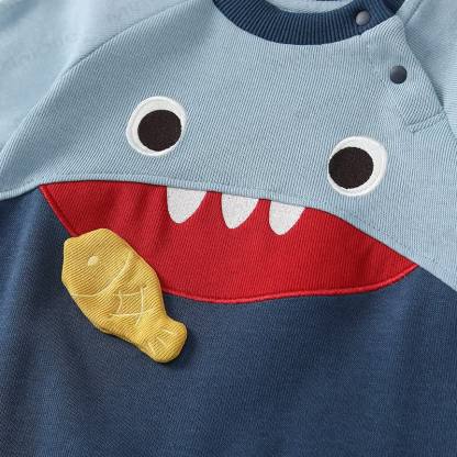 Baby Shark Color Block Romper - image 5