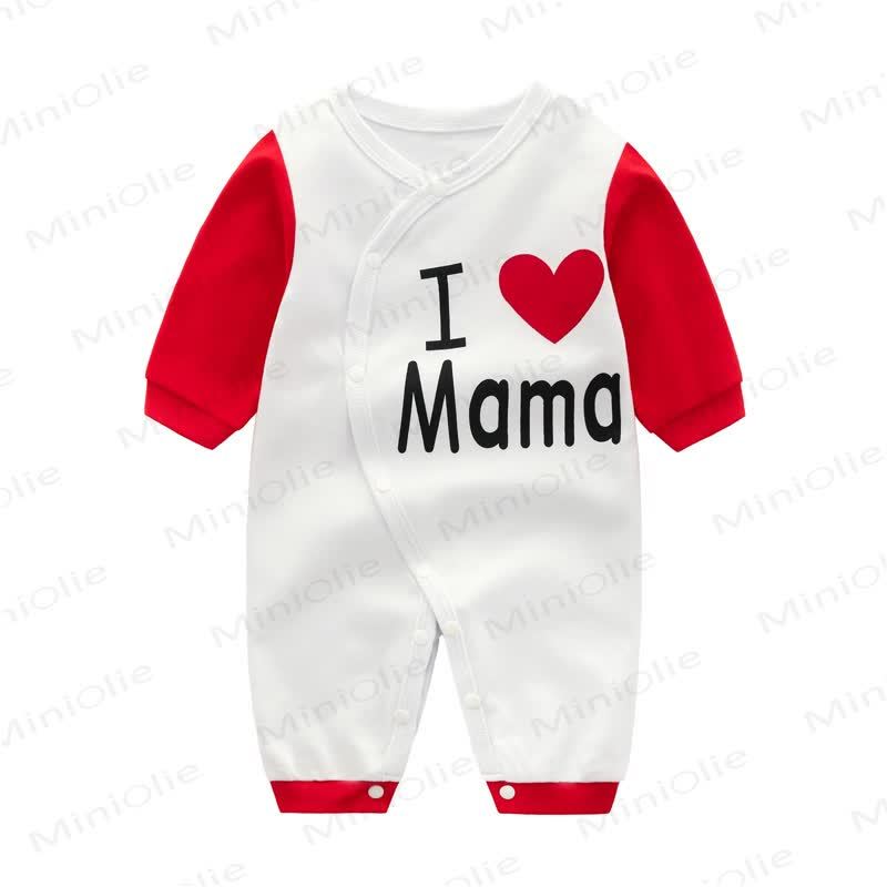 Baby Heart/Cow Romper - I LOVE MAMA - 9-12M - image 4