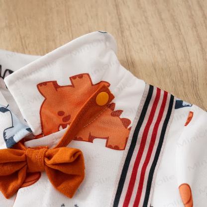 Baby Dinosaur Orange Romper - image 3