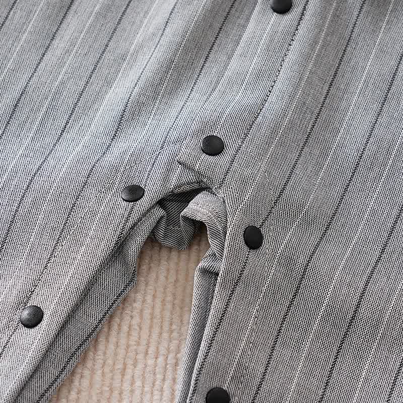 Baby Striped Bow Tie Fake 2pcsRomper - image 10