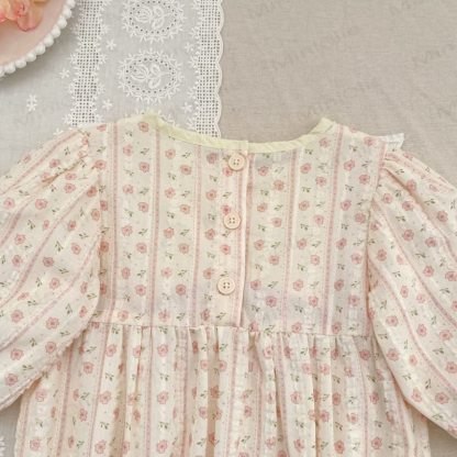 Baby Toddler Girl Pink Flower Bow Dress - image 11