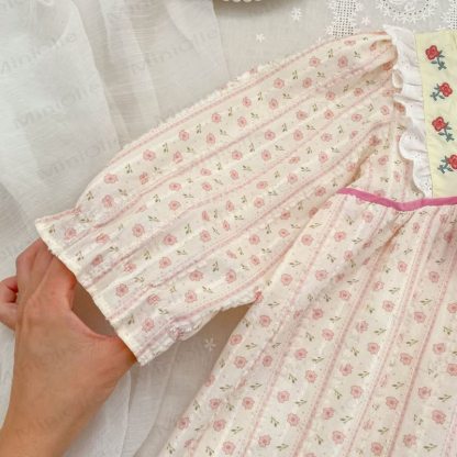 Baby Toddler Girl Pink Flower Bow Dress - image 9