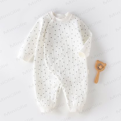 Baby Tulip/Smiley All-cotton Romper - White Heart - 18-24M - image 4