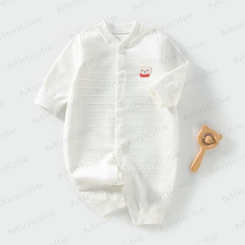 Baby Mushroom All-cotton Romper - White - 18-24M - image 13