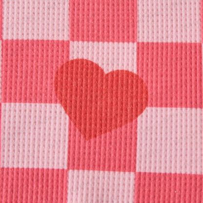 Baby Checkered Heart Waffle Pink 2-piece Set - image 6