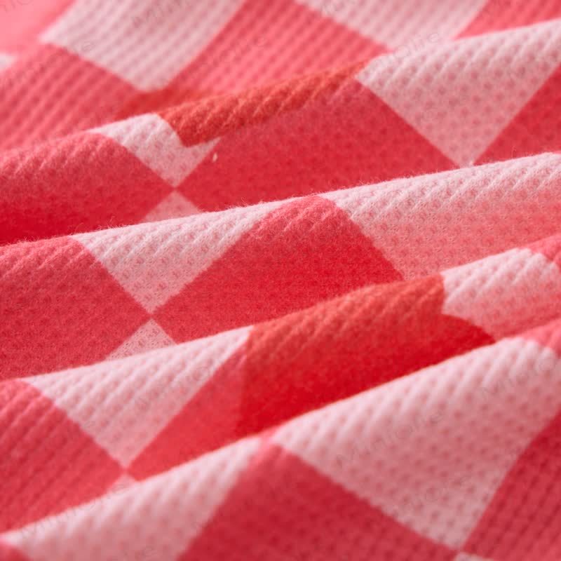 Baby Checkered Heart Waffle Pink 2-piece Set - image 7