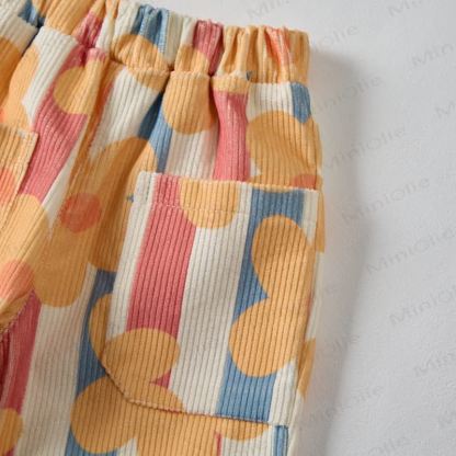 Baby Toddler Colored Striped Flowers Pants - image 4