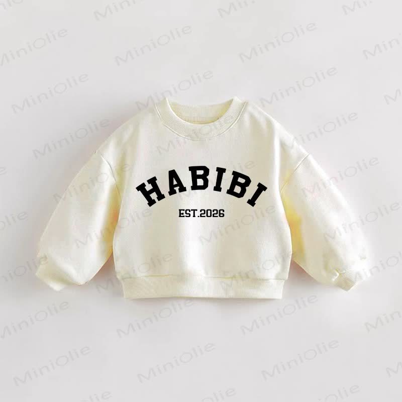 HABIBI EST 2026 Baby Toddler Sweatshirt - Cream - 3-5T - image 1