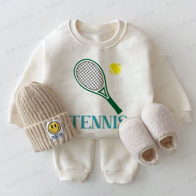 TENNIS Baby White Sweatshirt 2-piece Set - White - 2-3T - image 1