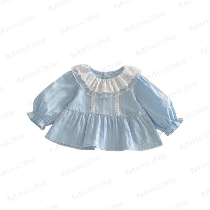 Baby Toddler Solid Color Lace T-shirt - image 13