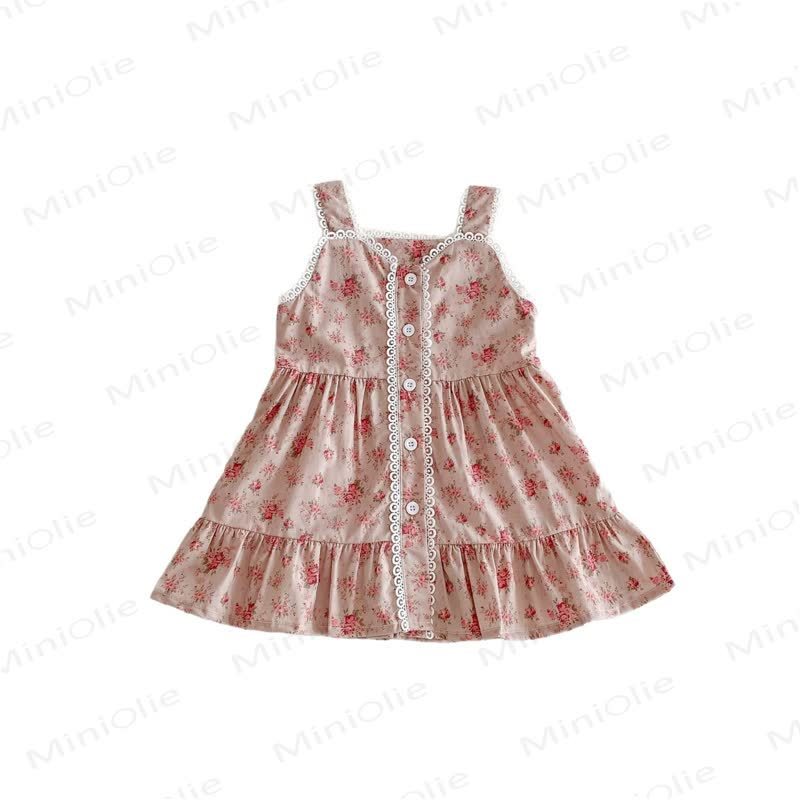 Toddler Girl Pink Flower Lace Dress - image 5