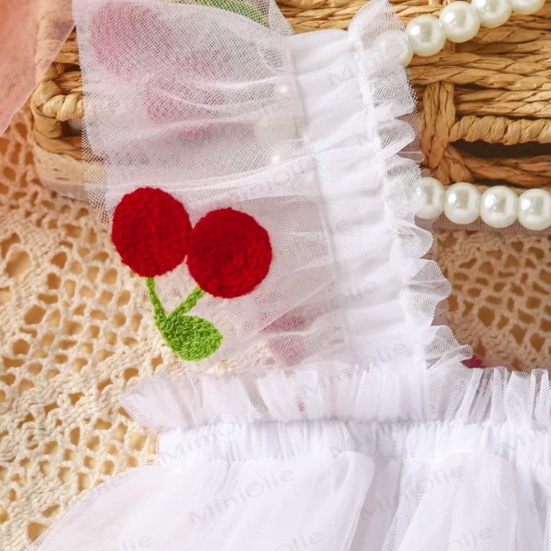 Baby Girl Sweet Flying Sleeveless Mesh Dress - image 14