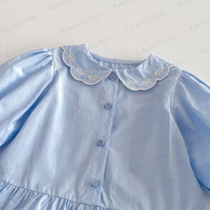 Baby Toddler Girl Bowknot Baby Collar Dress - image 5
