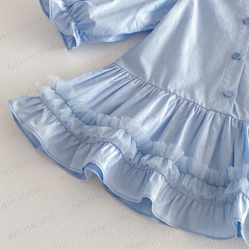 Baby Toddler Girl Bowknot Baby Collar Dress - image 7