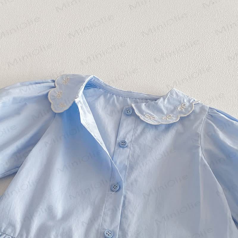 Baby Toddler Girl Bowknot Baby Collar Dress - image 6