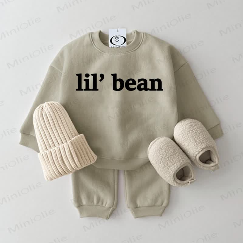 LIL' BEAN Baby Sweatshirt 2-piece Grey Green Set - Grey Green - 2-3T - image 1