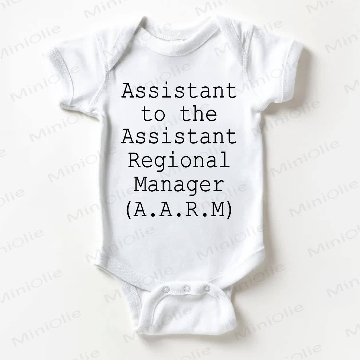 ASSISTANT TO THE ASSISTANT REGIONAL MANAGER Baby White Bodysuit - White - 18-24M - image 1