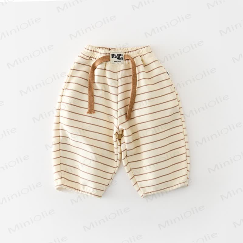 Baby Toddler Striped Jogger Pants - Coffee - 3-5T - image 3