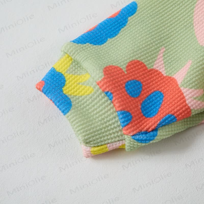 Baby Grey Green Multicolor Fruit Love Waffle 2-piece Set - image 4