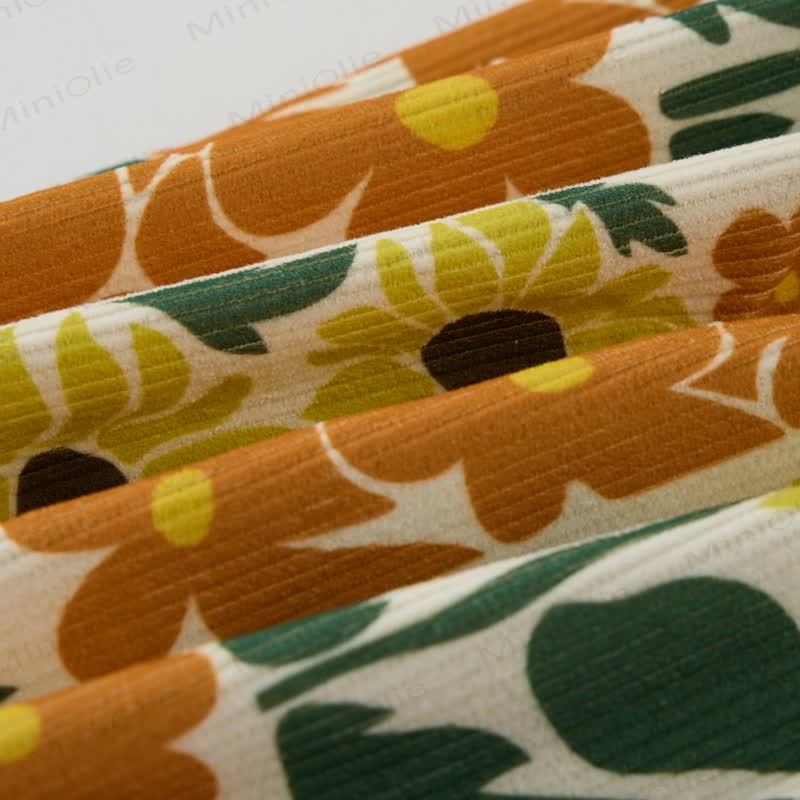 Baby Toddler Beige Flower Cord Pants - image 6