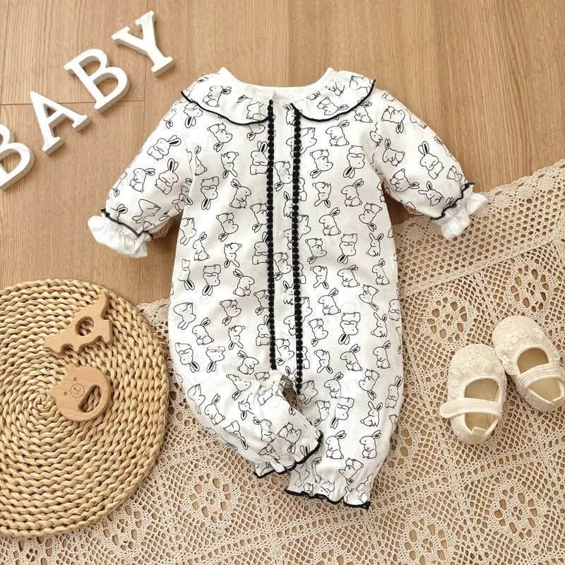 Baby Girl Rabbit Romper - White - 18-24M - image 1