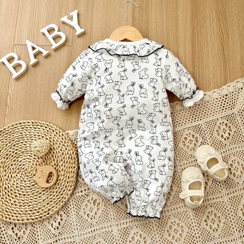 Baby Girl Rabbit Romper - image 2