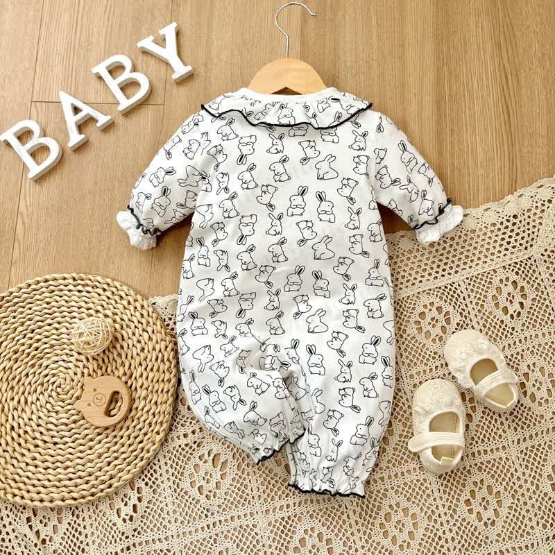 Baby Girl Rabbit Romper - image 2