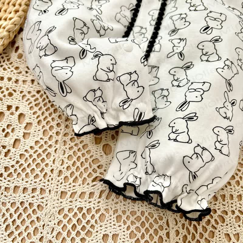 Baby Girl Rabbit Romper - image 4