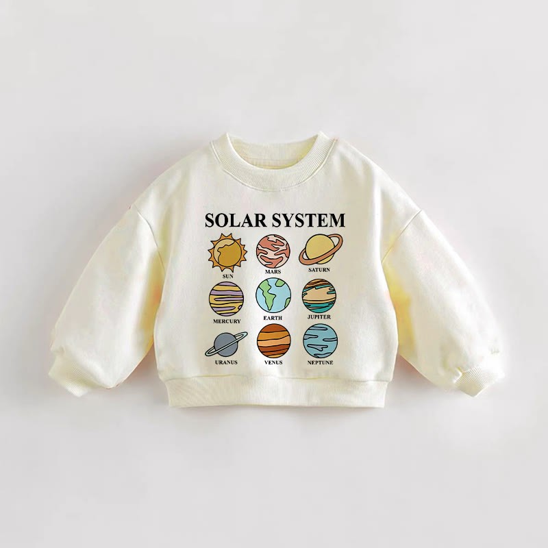 SOLAR SYSTEM Baby Toddler Sweatshirt - Cream - 3-5T - image 1