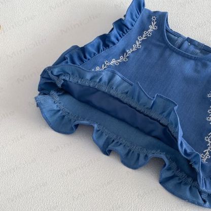 Baby Toddler Girl Solid Color Tank Top/Denim Pants/Bow Top - image 12