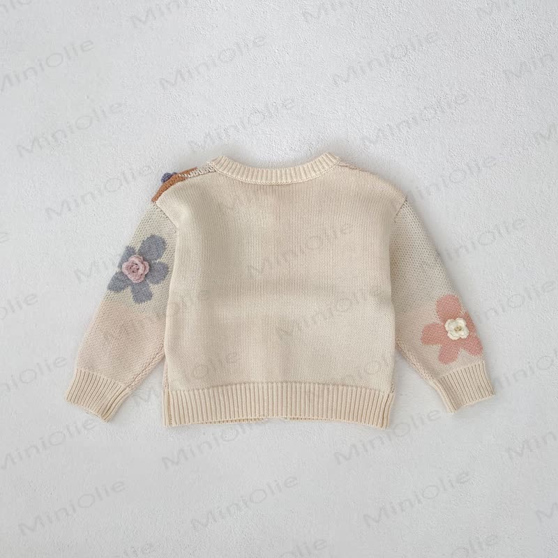 Baby Flower Embroidered Cardigan - image 5