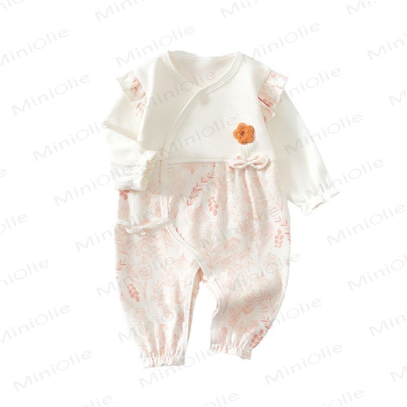 Baby Newborn 3D Flower Kimono Romper - image 3