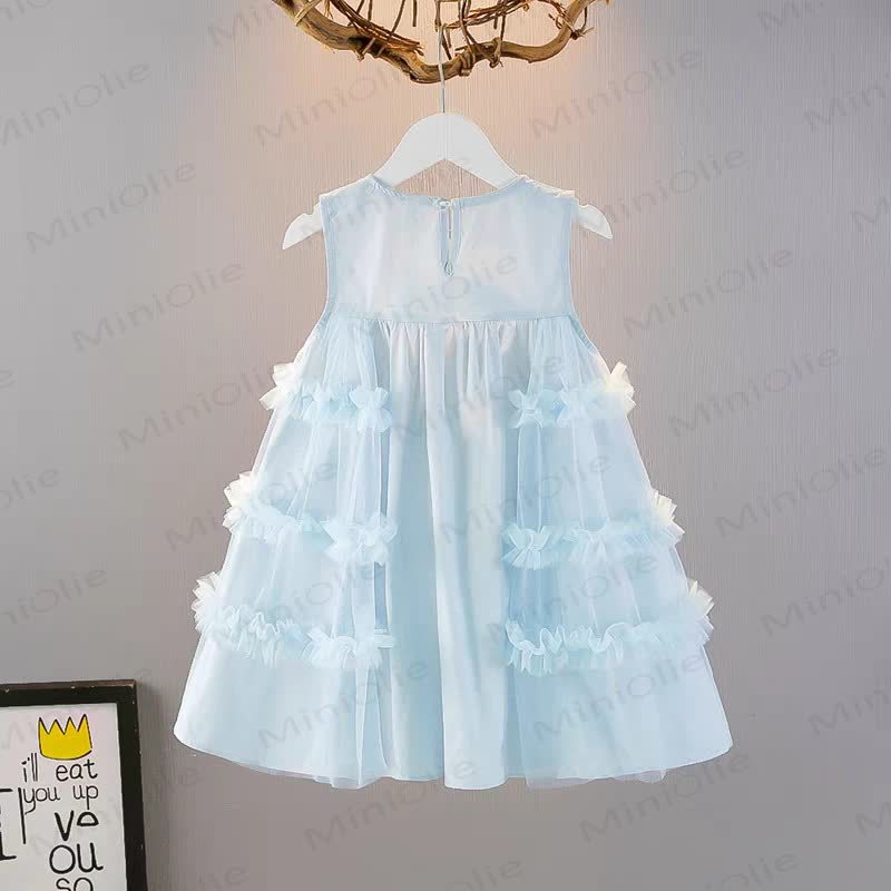 Toddler Kid Girl Floral Mesh Sleeveless Dress - image 2