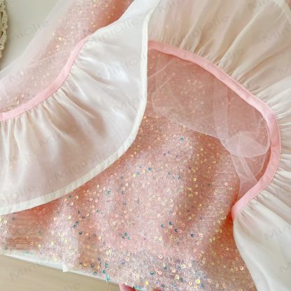 Toddler Kid Girl Pink Sequin Bow Sleeveless Dress - image 5