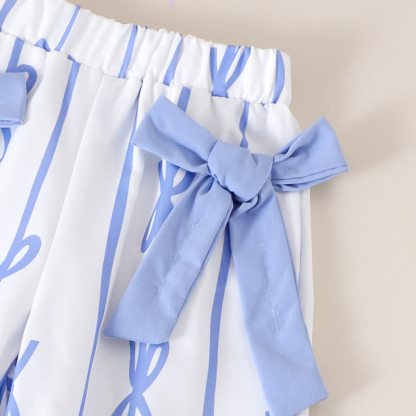 Baby Girl Bow Stripe Rib 2-piece Set - image 11