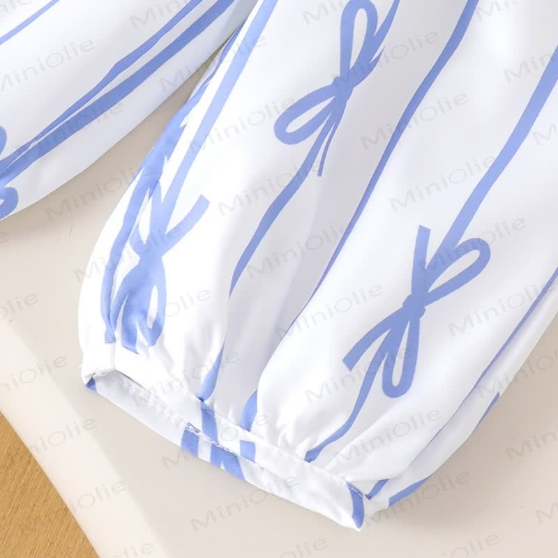 Baby Girl Bow Stripe Rib 2-piece Set - image 12