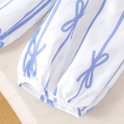 Baby Girl Bow Stripe Rib 2-piece Set - image 12