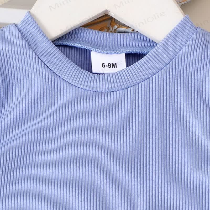 Baby Girl Bow Stripe Rib 2-piece Set - image 9