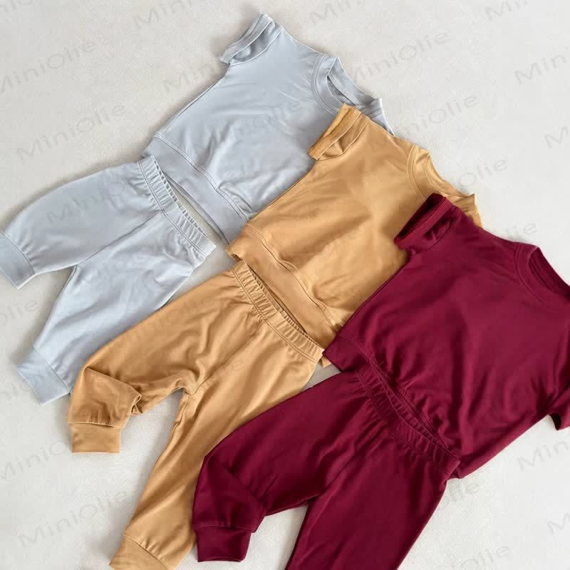 Baby Solid Color 2-piece Set - image 4