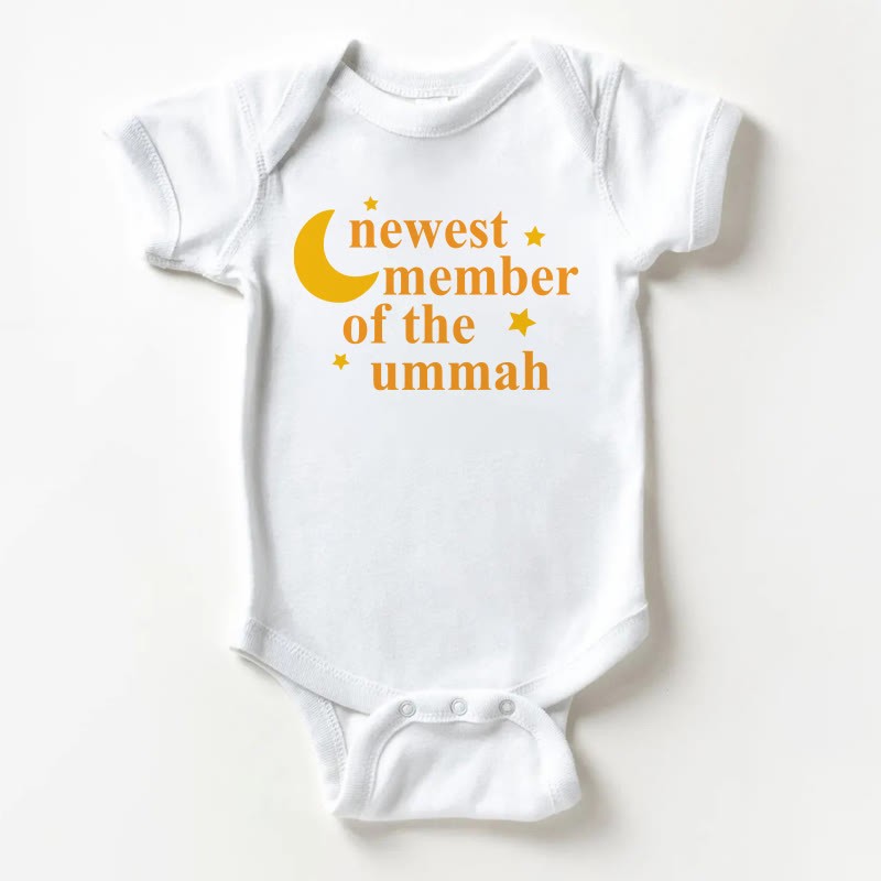 NEWEST MEMBER OF THE UMMAH Baby White Bodysuit - White - 18-24M - image 1