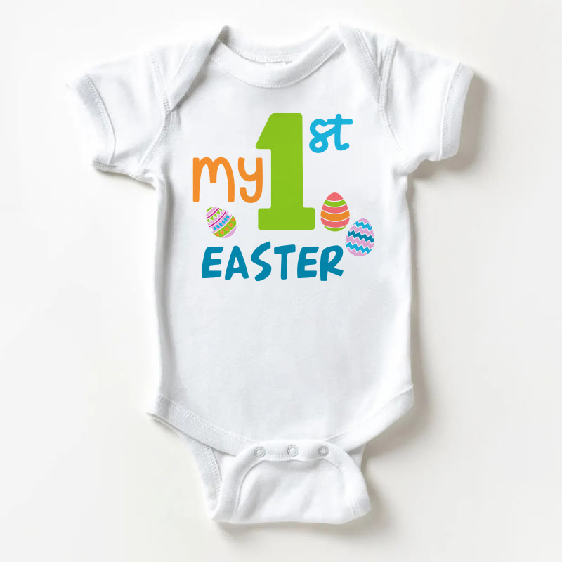MY 1ST EASTER Baby White Bodysuit - White - 18-24M - image 1