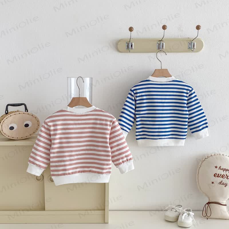 Toddler Striped Pink/Blue Sweatshirt - image 2