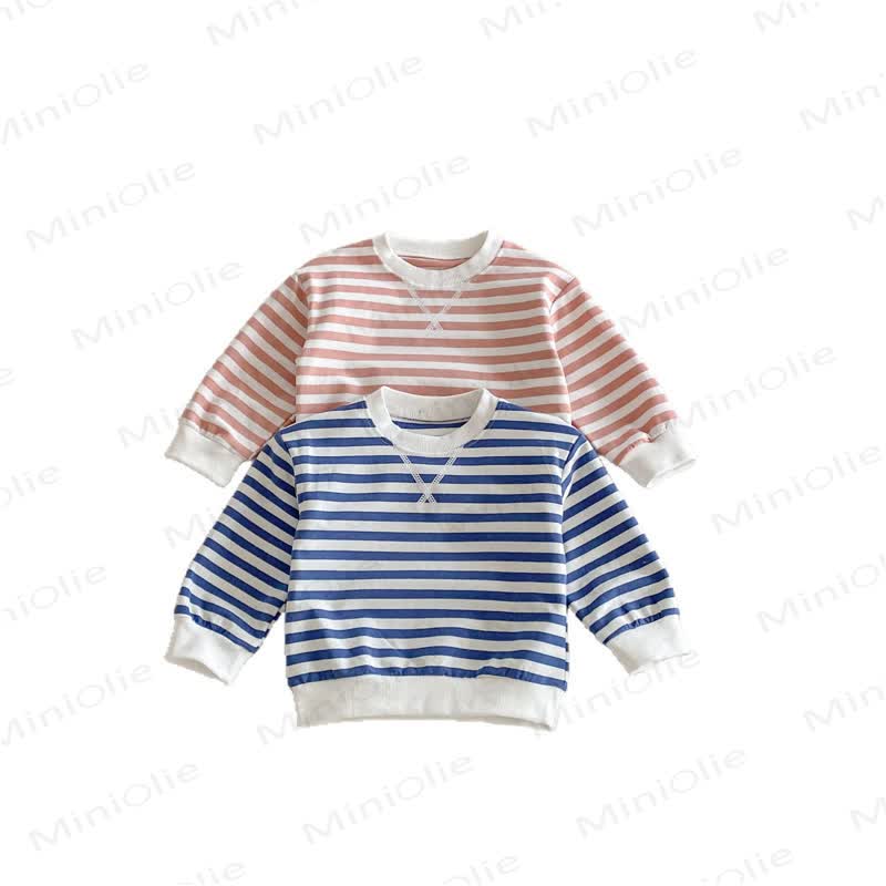 Toddler Striped Pink/Blue Sweatshirt - image 17