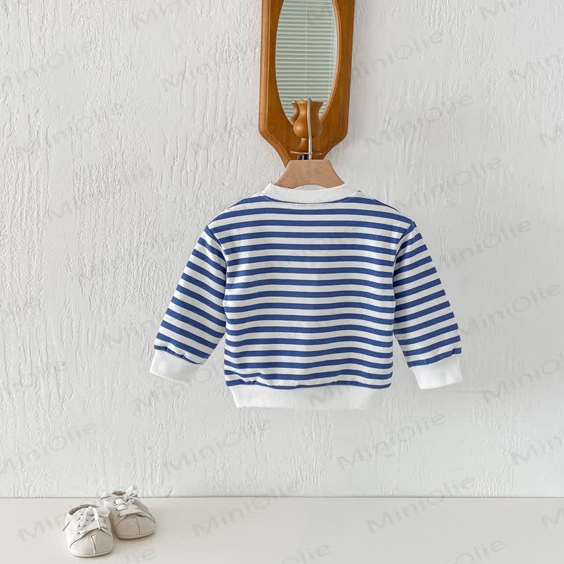 Toddler Striped Pink/Blue Sweatshirt - image 14