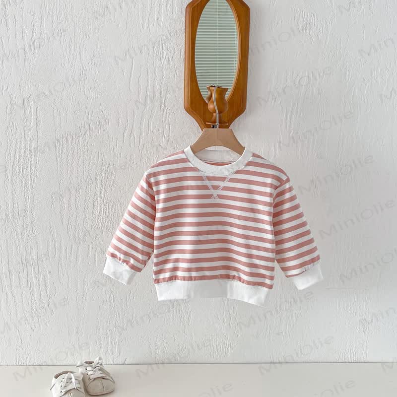 Toddler Striped Pink/Blue Sweatshirt - image 5
