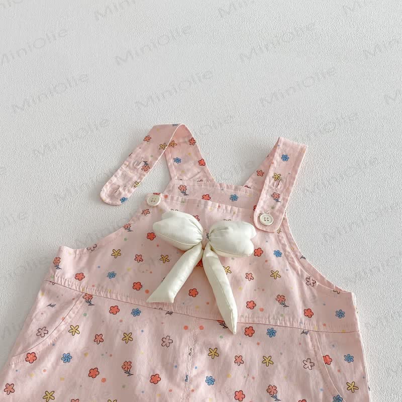 Baby Toddler Girl Bow Flower Overalls/Solid Color Lace Top - image 10